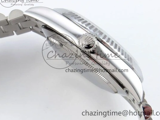 MiroTime 0108 DayDate 40 SS JDF 904L Steel White Roman Dial on President Bracelet VR3255 V3 (Gain Weight) Resilient 1424